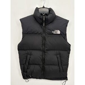 The North Face Nuptse 700 Down Vest Black Men's Size Small Puffer Jacket Exc!!